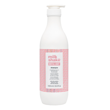 Load image into Gallery viewer, White shampoo bottle with pink label on a white background milk_shake INSTA.LIGHT shampoo