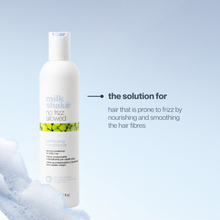 Load image into Gallery viewer, milk_shake no frizz allowed hair care product bottle on a light blue background