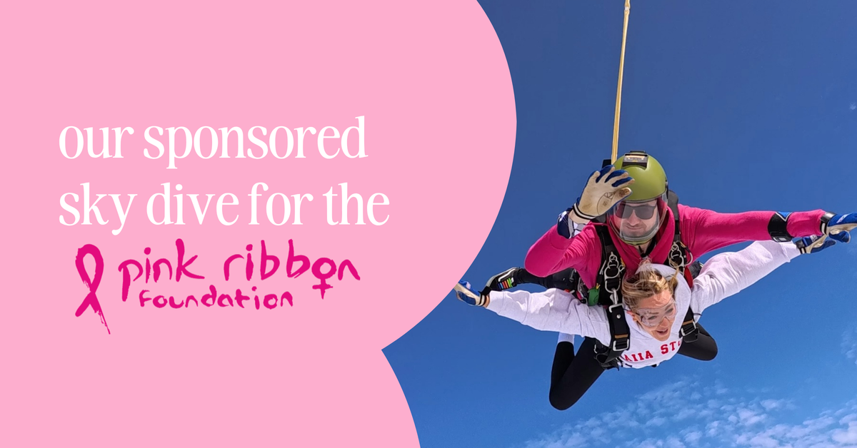 our sponsored skydive for the Pink Ribbon Foundation