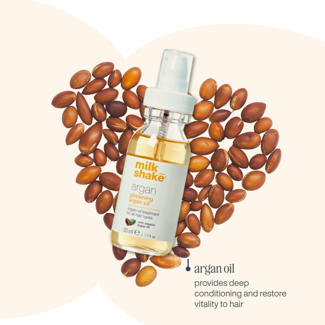 glistening argan oil
