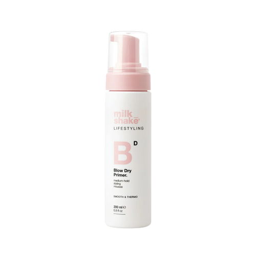 Bottle of milk_shake  Blow Dry Primer on a white background