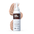 Bottle of milk_shake Colour Whipped Cream in warm brunette on a white background