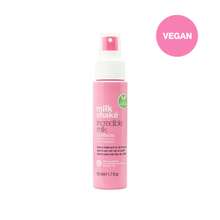 Load image into Gallery viewer, Pink spray bottle labeled 'milk shake' with a 'VEGAN' label on a white background
