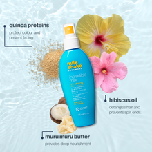 Load image into Gallery viewer, milk_shake SUN&amp;MORE incredible milk bottle with flowers and ingredients on a light background
