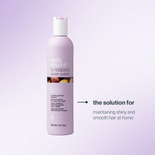 Load image into Gallery viewer, milk_shake  K-Respect shampoo bottle on a light purple background
