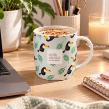 Load image into Gallery viewer, love milk_shake® toucan rainforest mug
