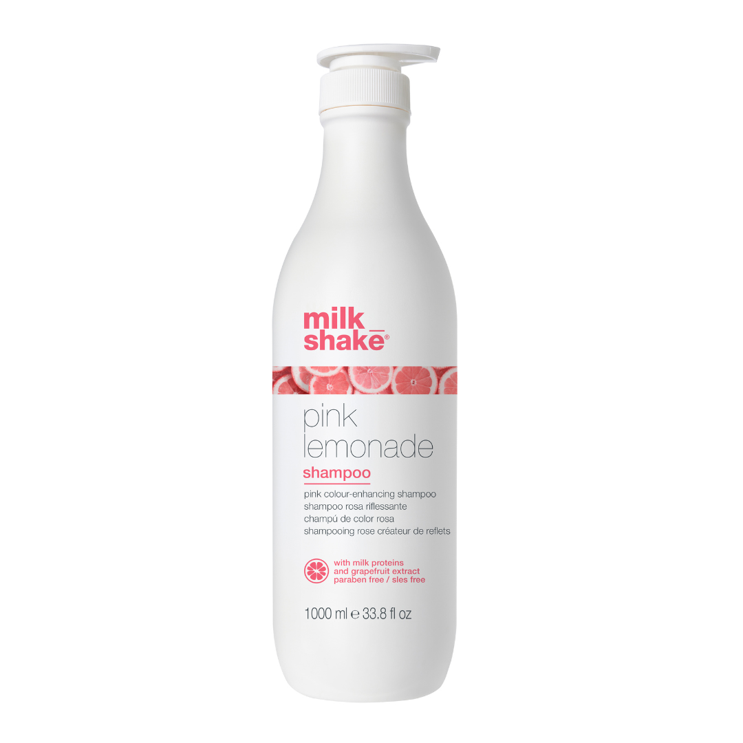 milk_shake Pink Lemonade shampoo bottle on a white background